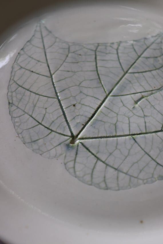 Leaf Print Plate - Leaf Print - Plates - Cera...