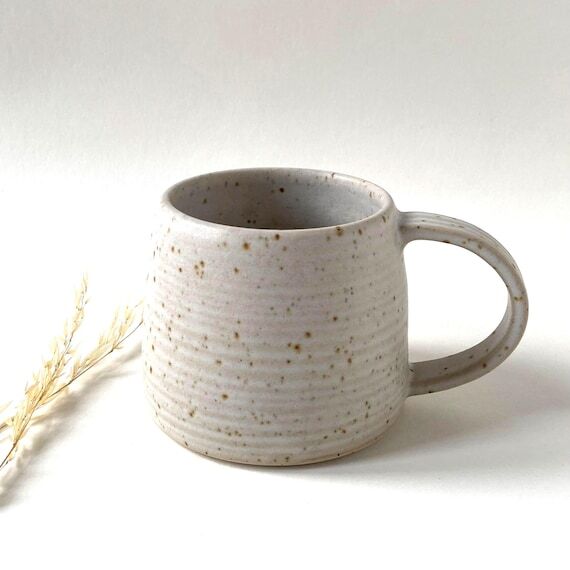 Handmade Stoneware Cup 280ml / 9.5 oz -Speckl...