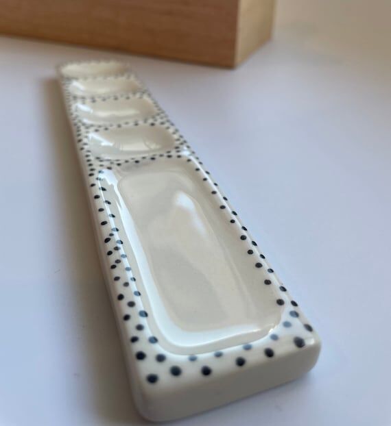 hadmade ceramic palette, ceramic paint palett...