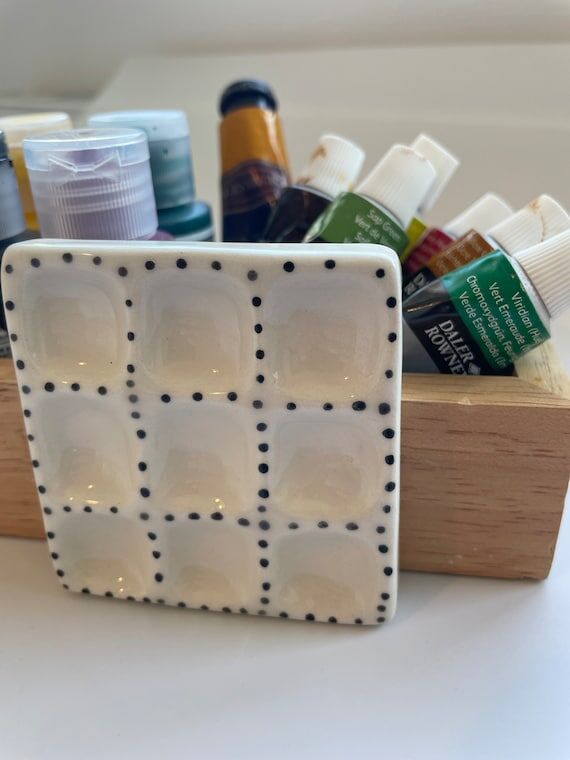 Handmade Ceramic Watercolor Palette – Porta...