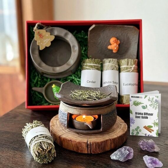 Aromatherapy Diffuser, Aroma burner Gift box:...