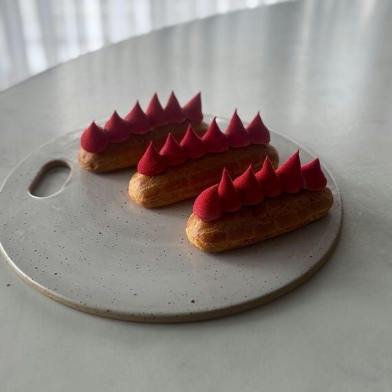 Handmade Speckled Stoneware Serving Board, Wh...
