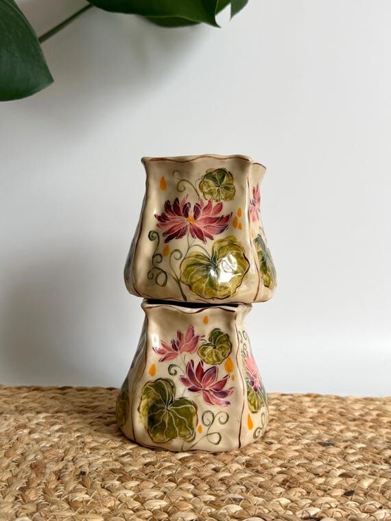 Handmade Ceramic Artistic To Go Mug Coffee Te...