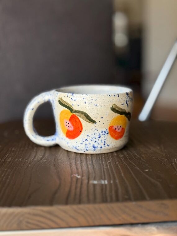 Just Peachy Handmade Mug - 10 oz...