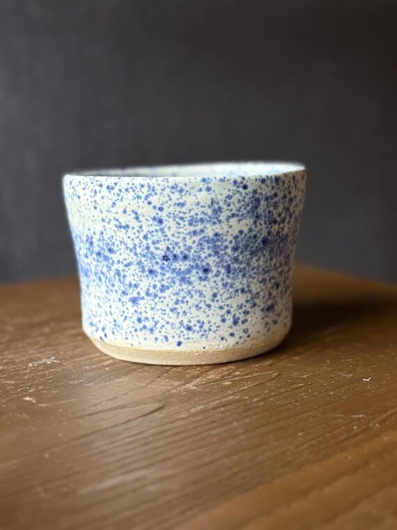 Speckled Blue Splatterwear Small Planter, Cup...