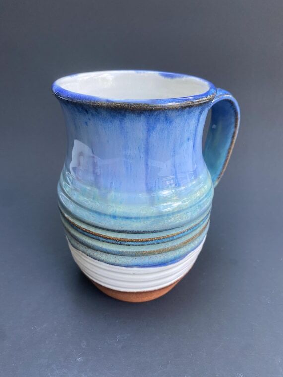 Handmade Pottery Mug: 19 Oz Ceramic Coffee or...
