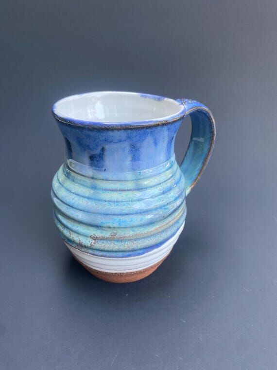Handmade Ceramic Coffee Mug: Textured Pottery...