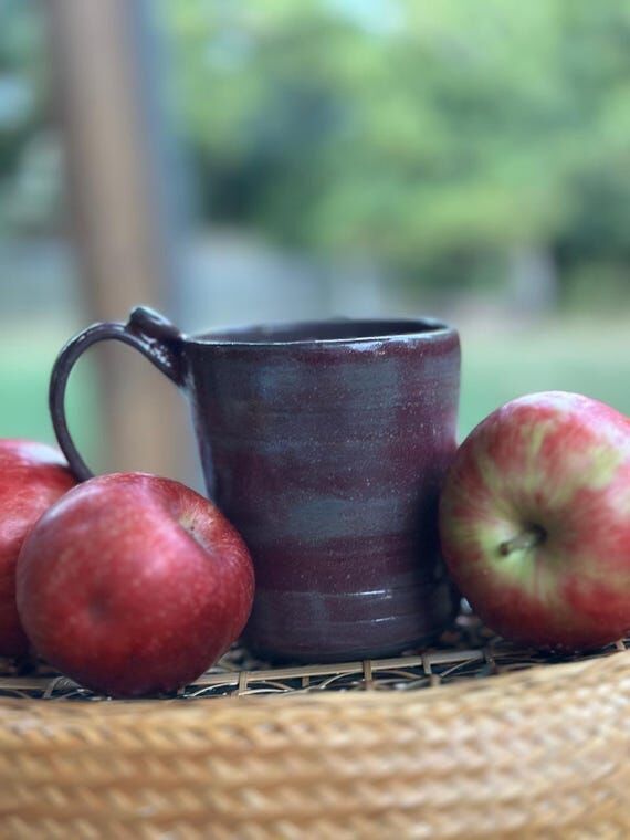 Handmade rustic ceramic mug, cappuccino mug,...