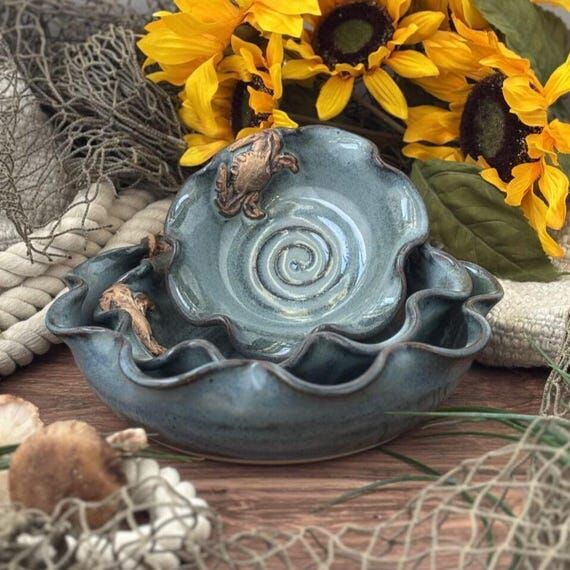 Handmade Ceramic Crab Bay Blue Small, Medium,...