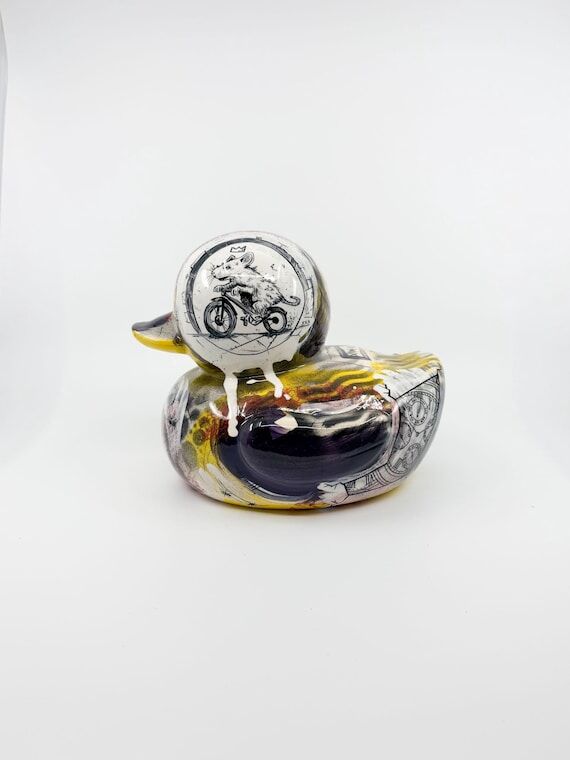 LARGE 7" Height (No Social Media) 9" Width Ceramic ...