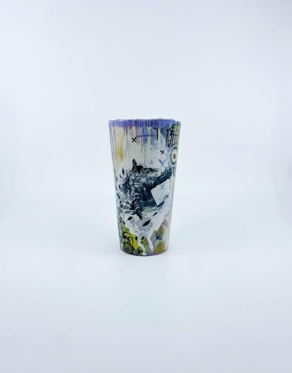 RIOT Horse Tumbler, Gold Luster, Gold Decals ...