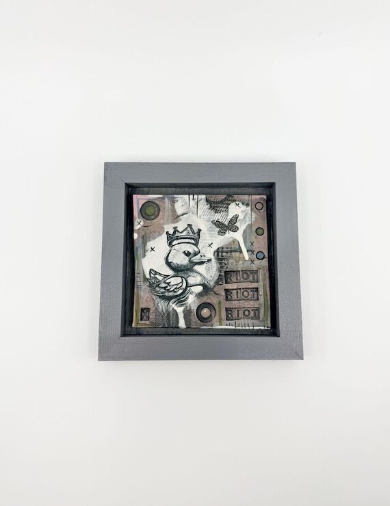 32 - Wall hanging 6x6", ready to hang, D...