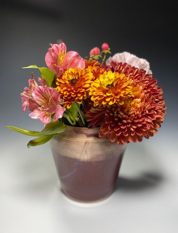 Handmade Ceramic Vase or Utensil Holder, 5.5&...