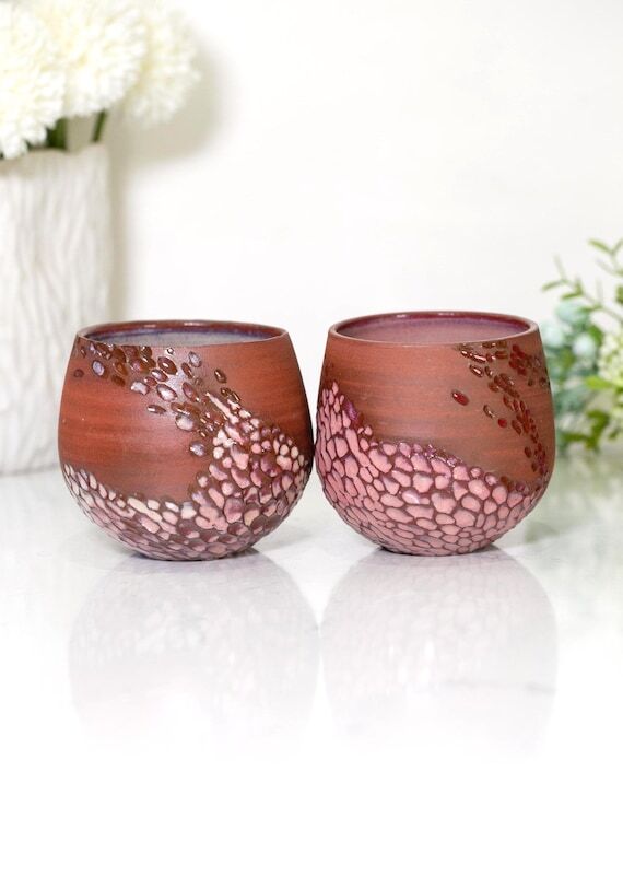Handcrafted Carved Mug – Wheel Thrown Ceram...