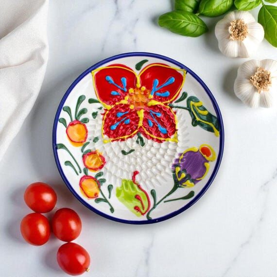 Handmade Ceramic Garlic Grater: Multi-Purpose...