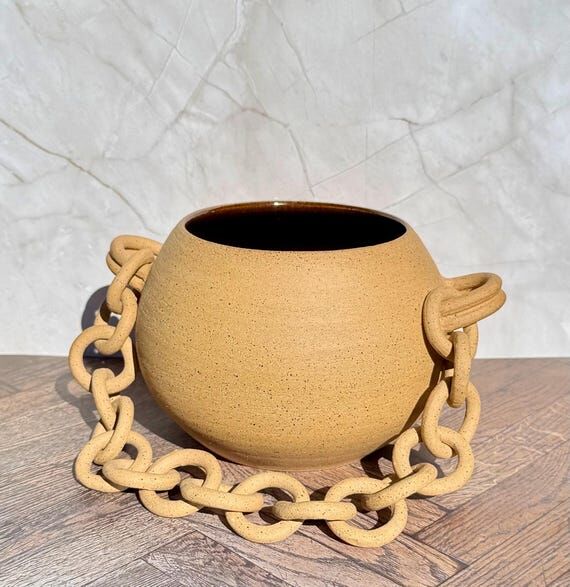 Large Handmade Ceramic Vessel | Sculptural Ch...