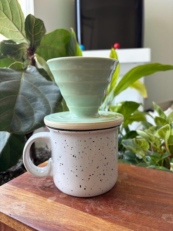 Handmade Ceramic Pour Over Coffee Dripper | M...