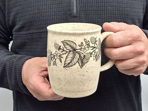 The BLACKBERRY FRUIT MUG, Two Shapes, Two Gla...