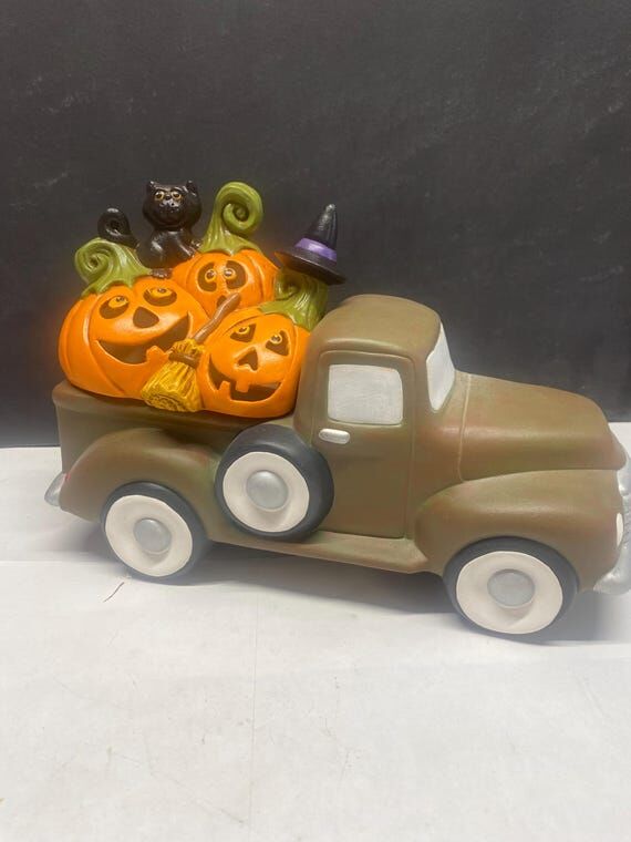 One of a kind handmade ceramic stained truck ...