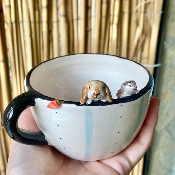 Personalized Bunny Mug - Gift for Pet Owner -...