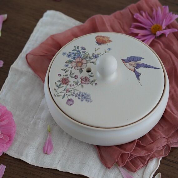 Ceramic Tortilla Warmer: Primavera Floral Sto...
