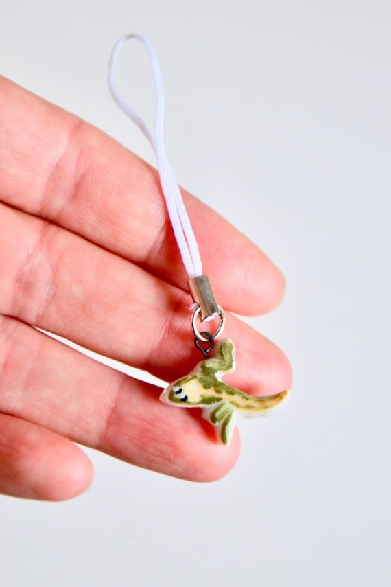 Custom Porcelain Frog Pendant, Ceramic Tadpol...