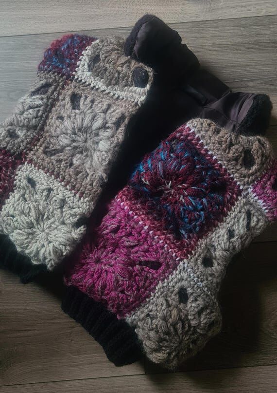 Granny square unique crochet vest, patchwork ...
