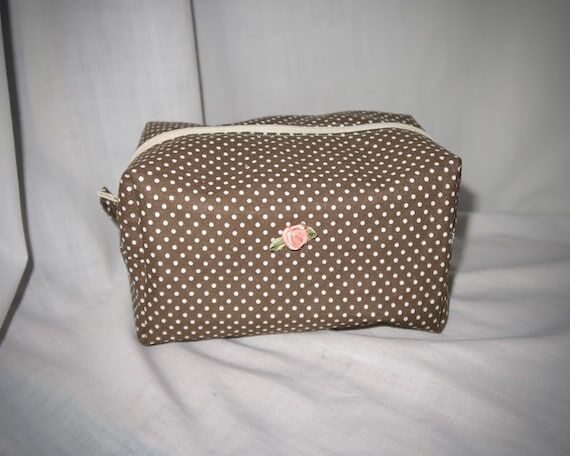 Polka Dot Makeup Bag, Toiletry Travel Organiz...