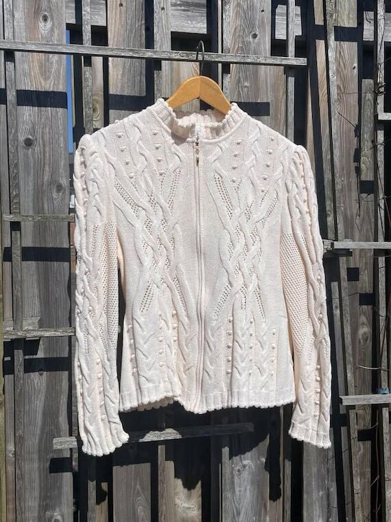 Vintage Popcorn Knit Cardigan: Holt Renfrew C...