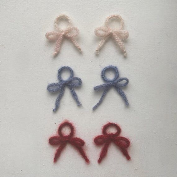 Mohair and silk hair ties...