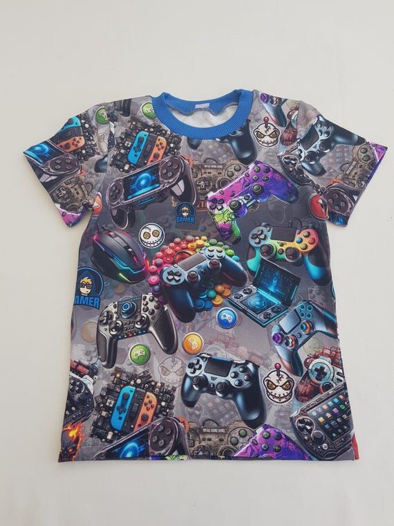 Kids Gamer Tshirt, Handmade Children's Gaming...