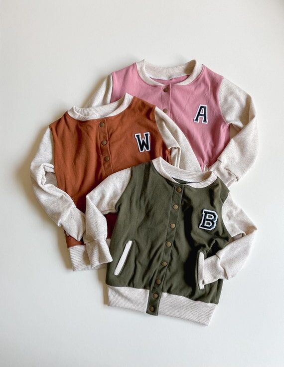 Kids Letterman Jacket: Choice of Color and Le...
