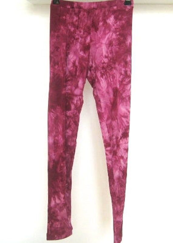 Yoga Leggings - Marsala Wine Bohemian Tie Dye...