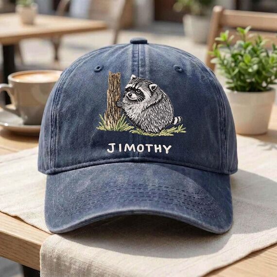 Jimothy Raccoon Embroidered Hat, Viral Seattl...