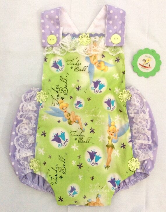 tinker bell fairy romper. birth to 4yrs. new ...
