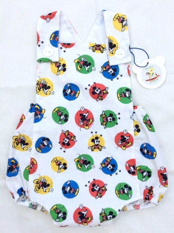 Mickey baby romper birth to 3-4y new vintage ...
