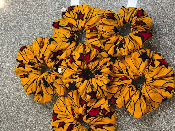 Standard size African Ankara Scrunchie, Bold ...