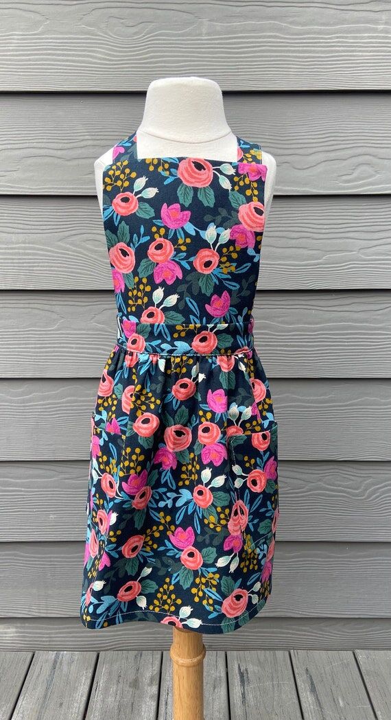 Handmade Children's apron with Rifle Paper Co...