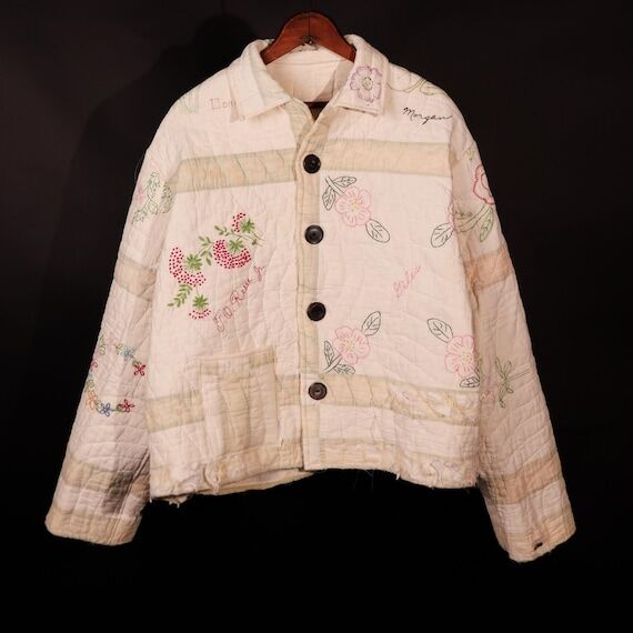 Antique Embroidered Quilt Coat, 1930s Friends...