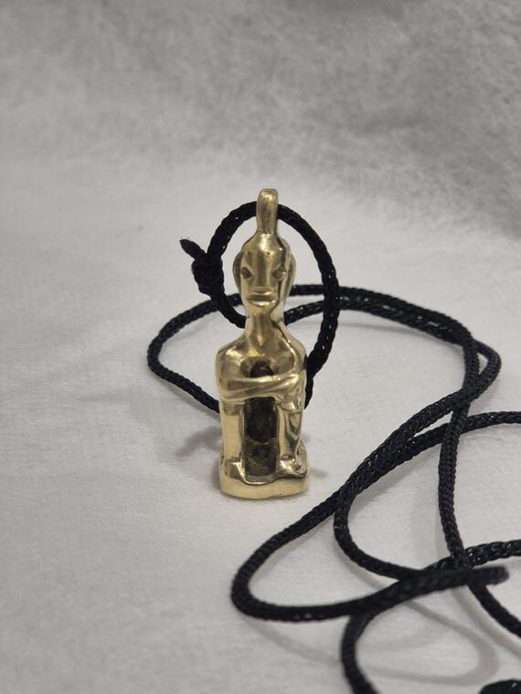Bulul Brass Necklace | Ifugao Rice God Pendan...