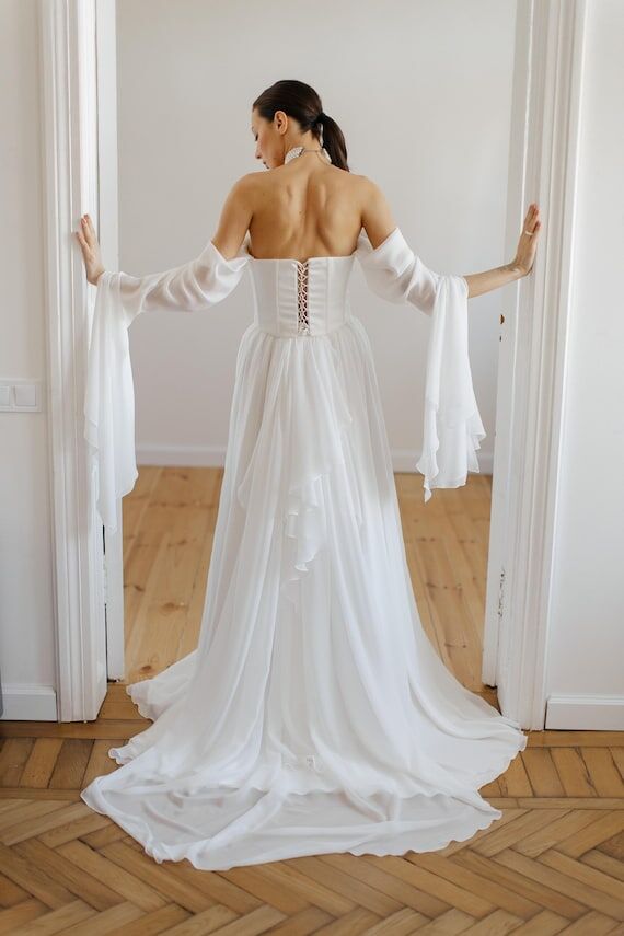 Chiffon Trian for Wedding Dress. Bridal Gown ...