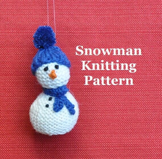 Snowman Ornament Knitting Pattern...