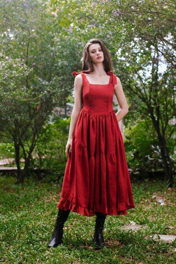 Juliette V2 Linen Dress – Tie Strap Dress |...