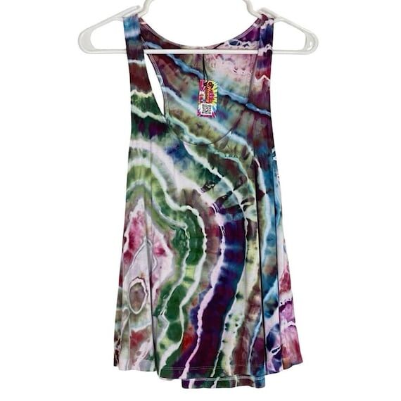 Handmade Geode Tie Dye Tank Top Womens Size S...
