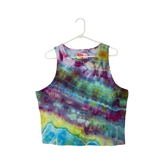 Handmade Geode Ice Tie Dye Tank Top Shirt Wom...