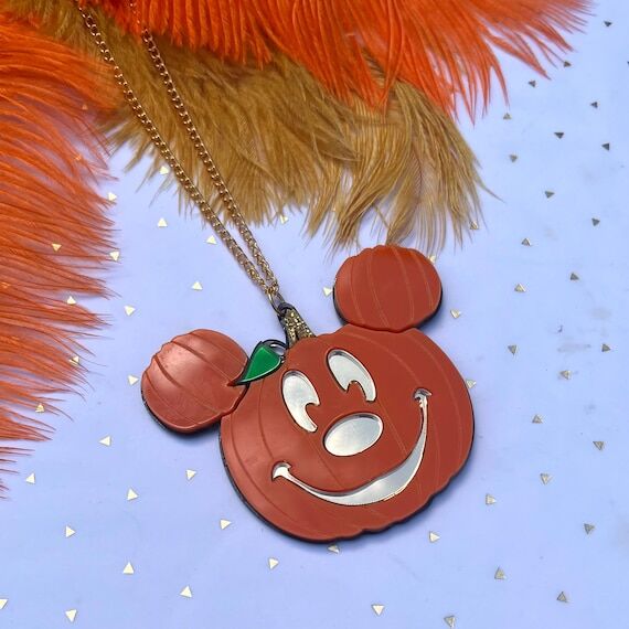 Orange laser Cut Acrylic Mickey Mouse Jack O ...