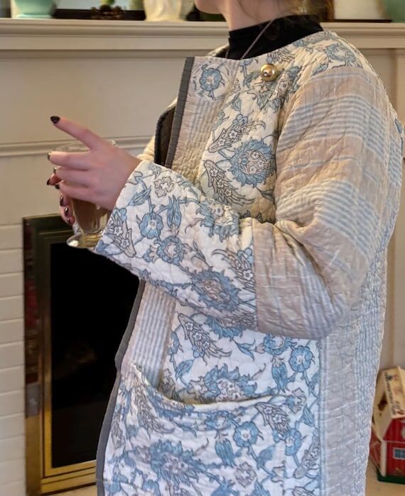 Handsewn Quilt Coat: Upcycled Vintage Shams, ...