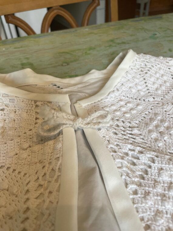 Handmade Quilt Coat: Vintage Tablecloth Jacke...