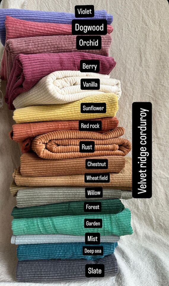 Velvet Ridge Corduroy – Soft Wide Wale 100%...