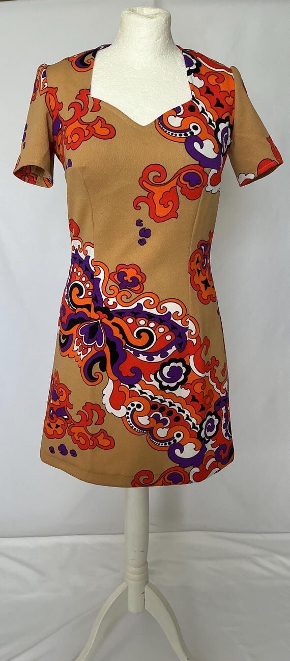 Vintage 1960s Reworked Paisley Dress...